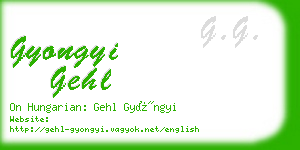 gyongyi gehl business card